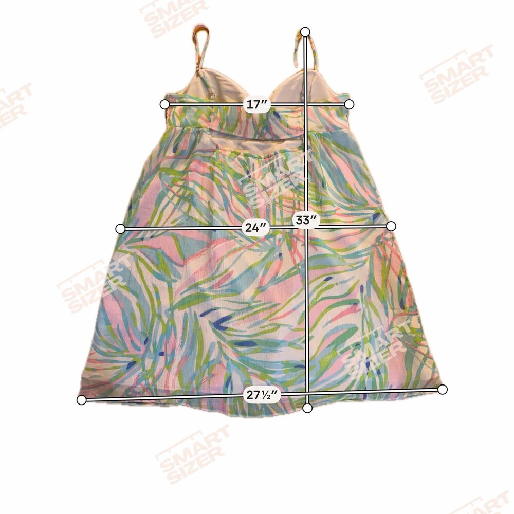 Lilly Pulitzer Dorothy Dress Womens Size 6 Blue Tropical Babydoll Mini - Picture 5 of 5